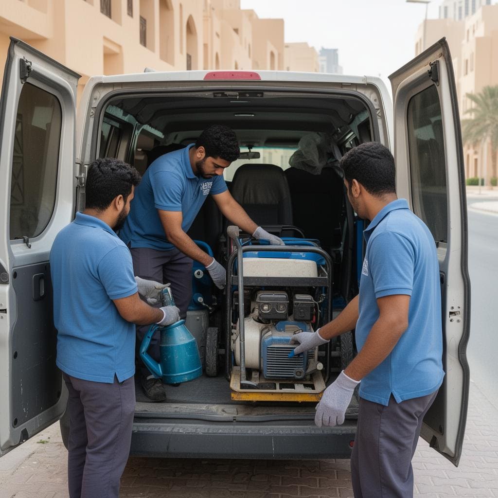 فريق تنظيف في الشرق الأوسط